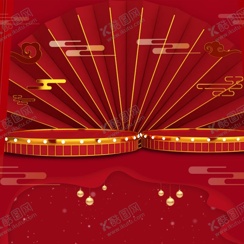编号：39619210112230098985【酷图网】源文件下载-红色中国风元宵节背景素材