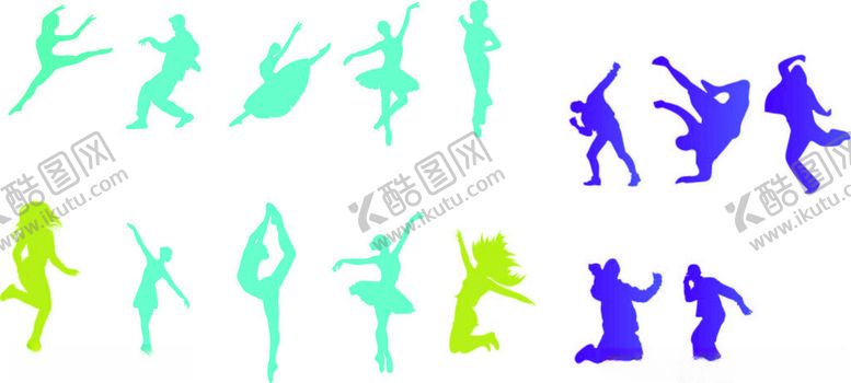编号：70617504050216155589【酷图网】源文件下载-跳舞剪影
