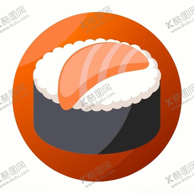 编号：60972502152341086514【酷图网】源文件下载-图标风格的寿司