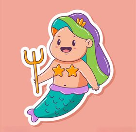 卡通美人鱼