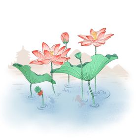荷花元素