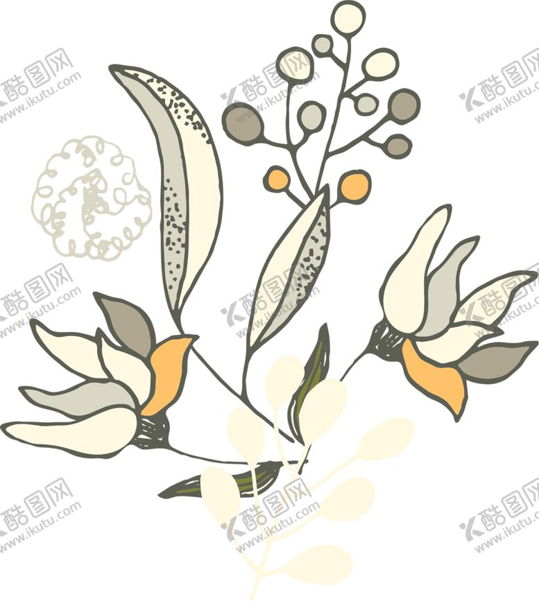 编号：18955109200153214915【酷图网】源文件下载-手绘植物