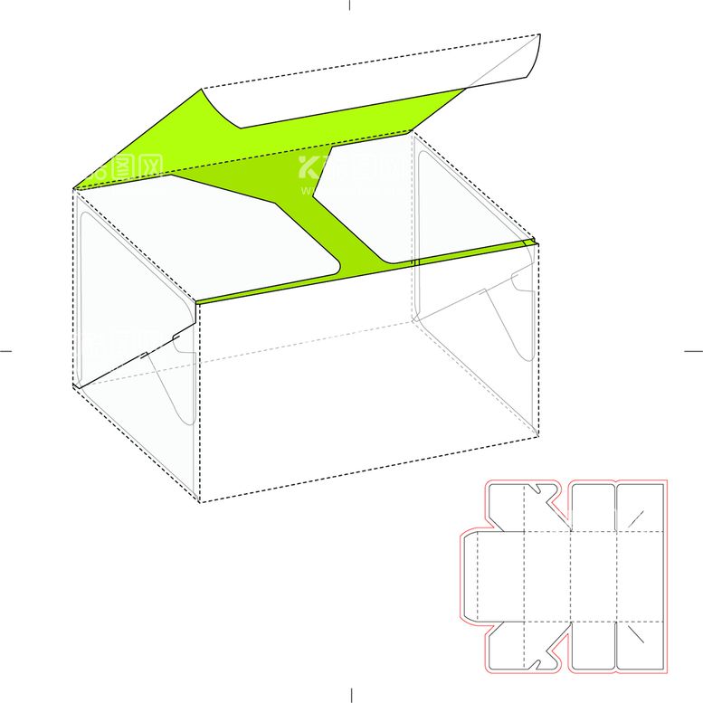 编号：61704810190703359164【酷图网】源文件下载-包装盒刀版图 