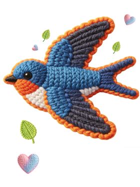 手工编织燕子装饰图案