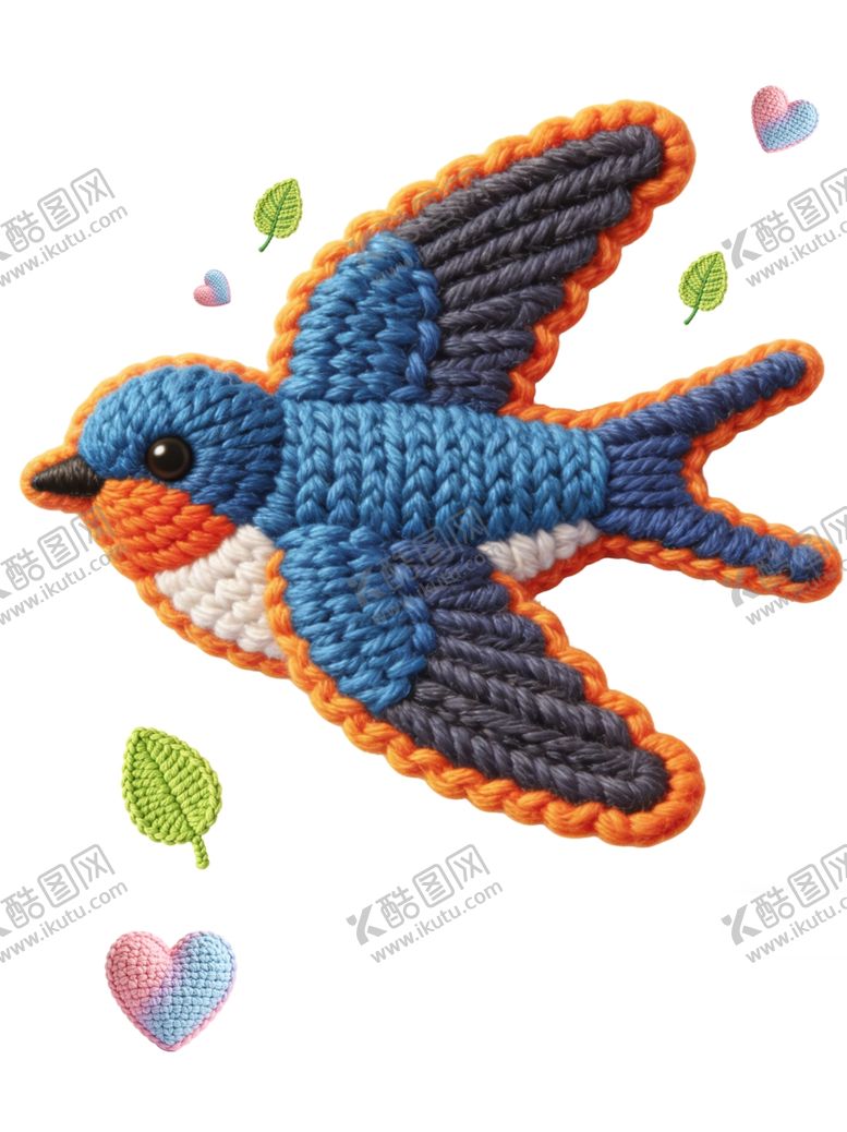 编号：14430204091152301190【酷图网】源文件下载-手工编织燕子装饰图案