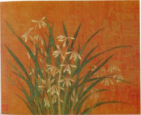 黄居寀花卉写生绘画