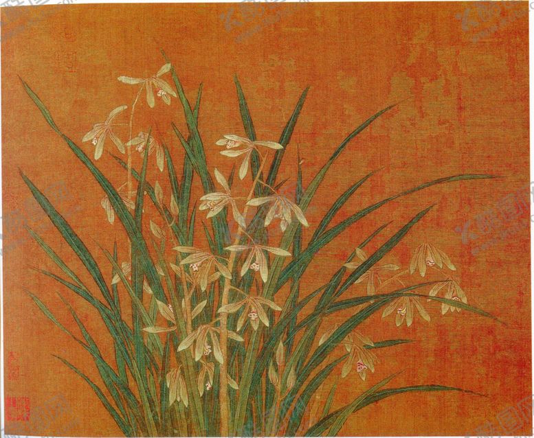 编号：65629409171225512897【酷图网】源文件下载-黄居寀花卉写生绘画