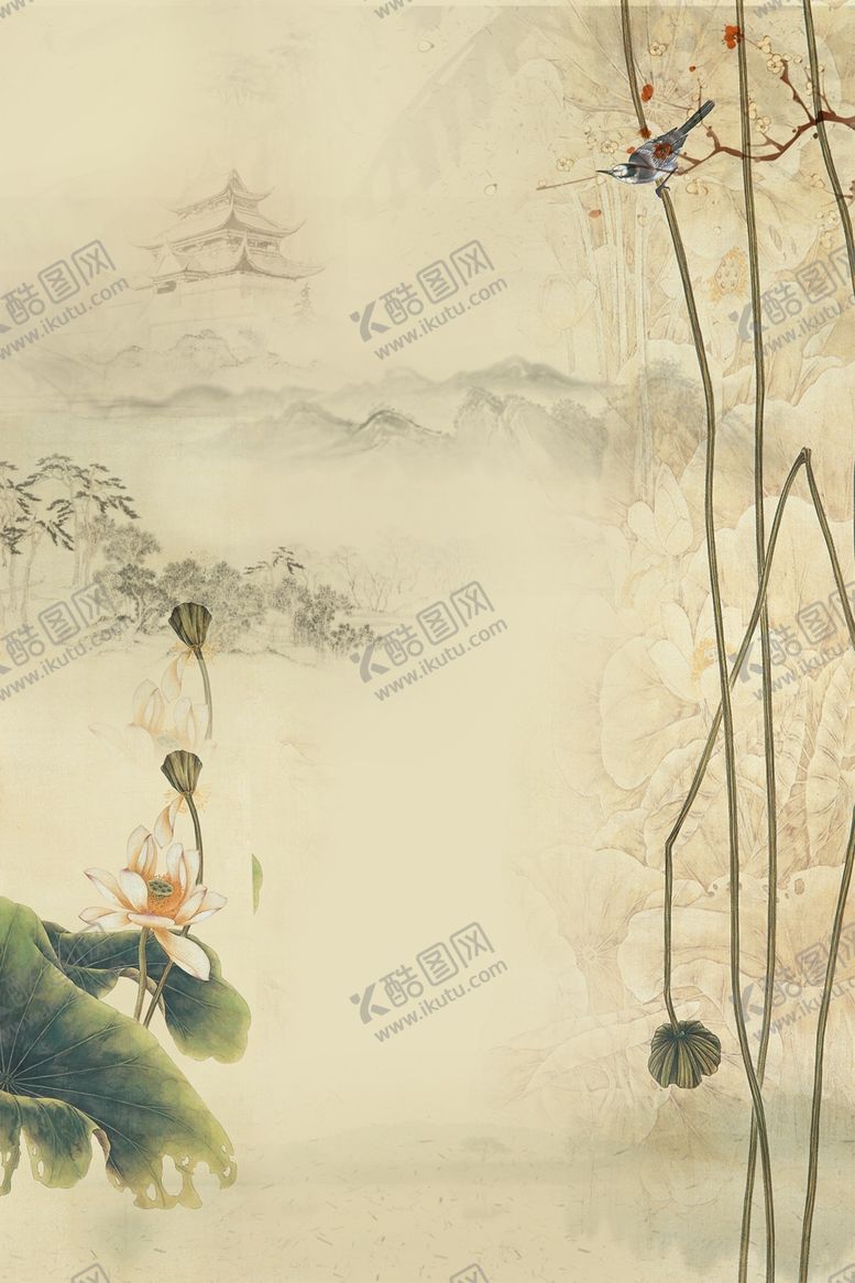 编号：17540609291531029782【酷图网】源文件下载-水墨装饰画