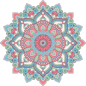 彩色复古花纹