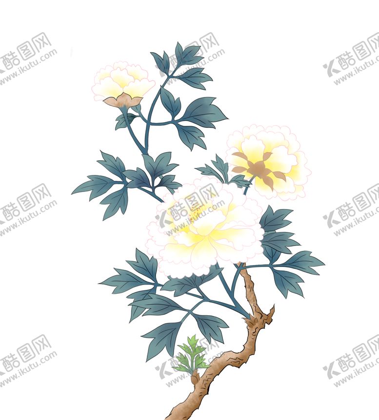 编号：91099610300250513014【酷图网】源文件下载-中国古风传统花鸟图案