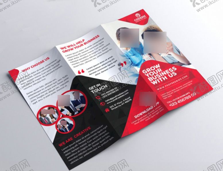 编号：43789510102103085890【酷图网】源文件下载-商务宣传册三折页