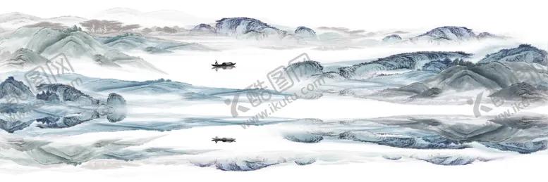 编号：20562612070056383116【酷图网】源文件下载-禅意山水画新中式山水