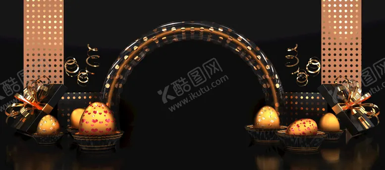 编号：32374404021137424468【酷图网】源文件下载-赛博舞台科技展台C4D场