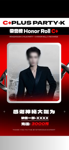 酒吧夜店封面人物销冠荣誉榜
