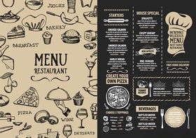复古风格餐厅菜单设计