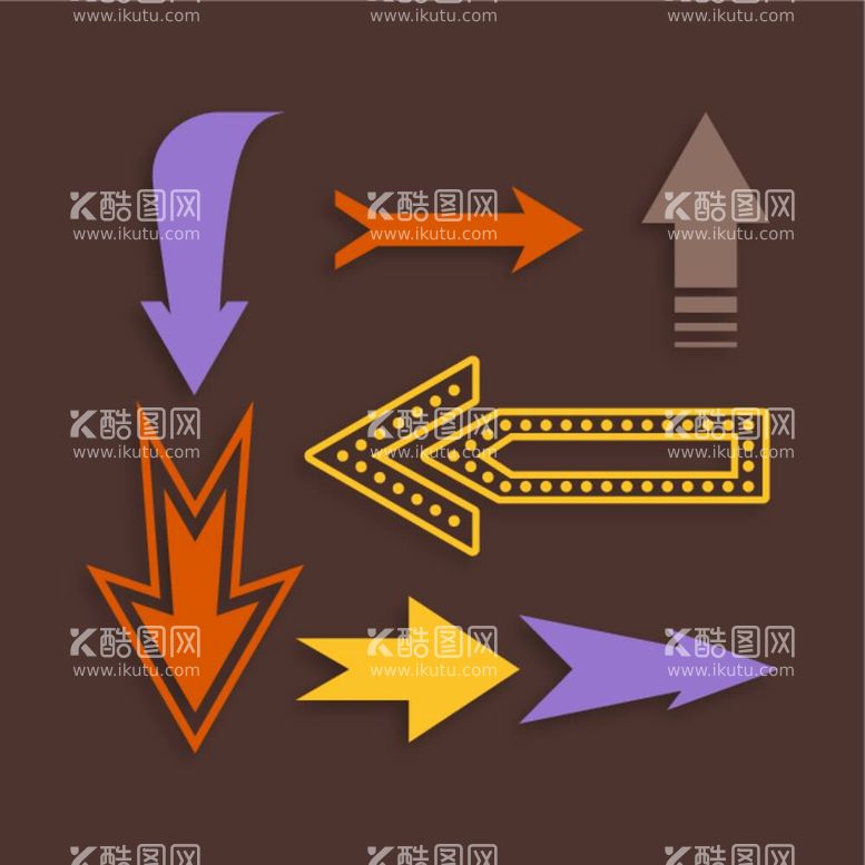 编号：31539312040606014740【酷图网】源文件下载-手绘箭头符号