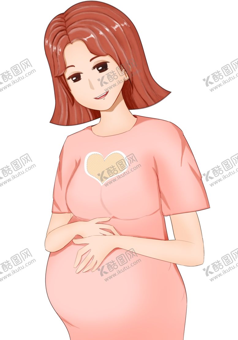 编号：51067403160236428223【酷图网】源文件下载-孕妇插画母亲节素材