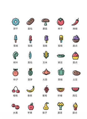 美食图标食品图标餐饮图标