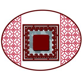 椭圆中国风国学古典镂空边框素材