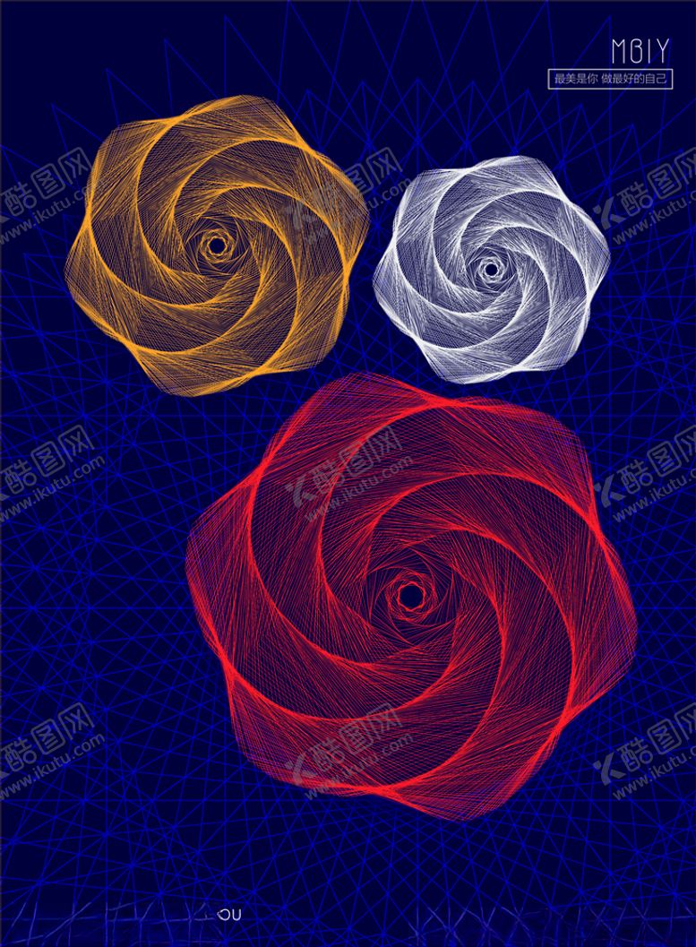 编号：75229910041158404087【酷图网】源文件下载-矢量线条花花朵