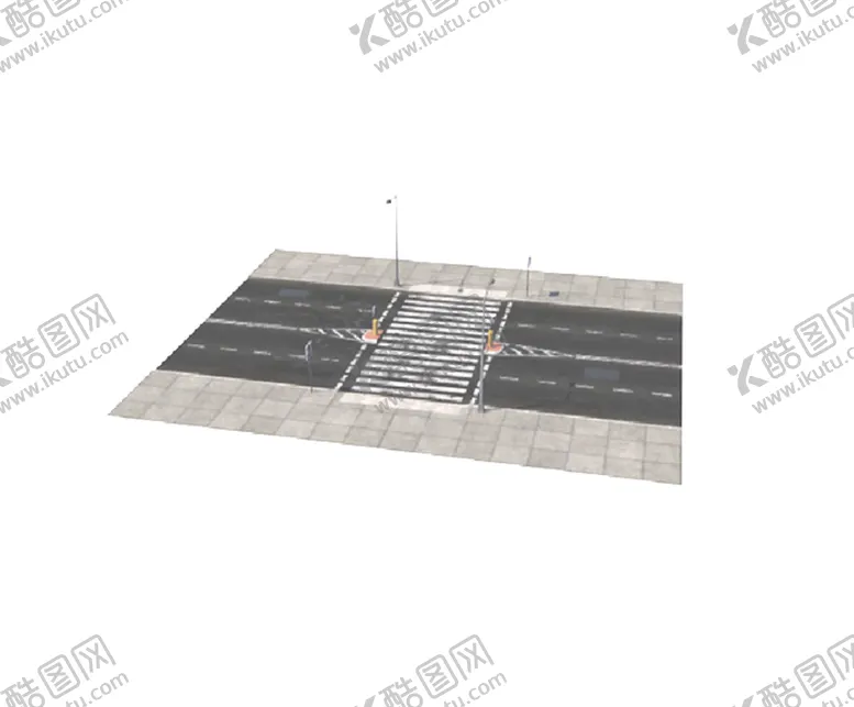 编号：62346701121646524458【酷图网】源文件下载-C4D模型人行道