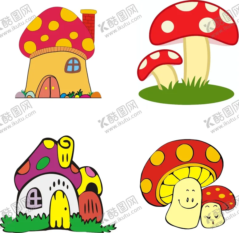 编号：13869709150148401430【酷图网】源文件下载-卡通蘑菇