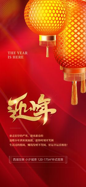 小年纳福新年春节海报