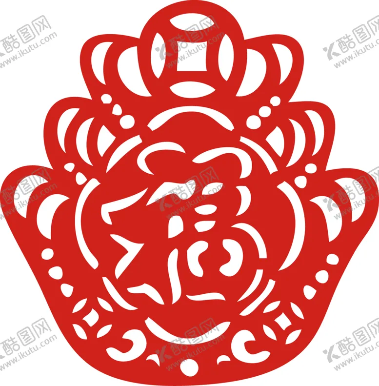 编号：99312806242206039341【酷图网】源文件下载-新年剪纸福字
