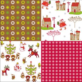 多彩花卉几何图案