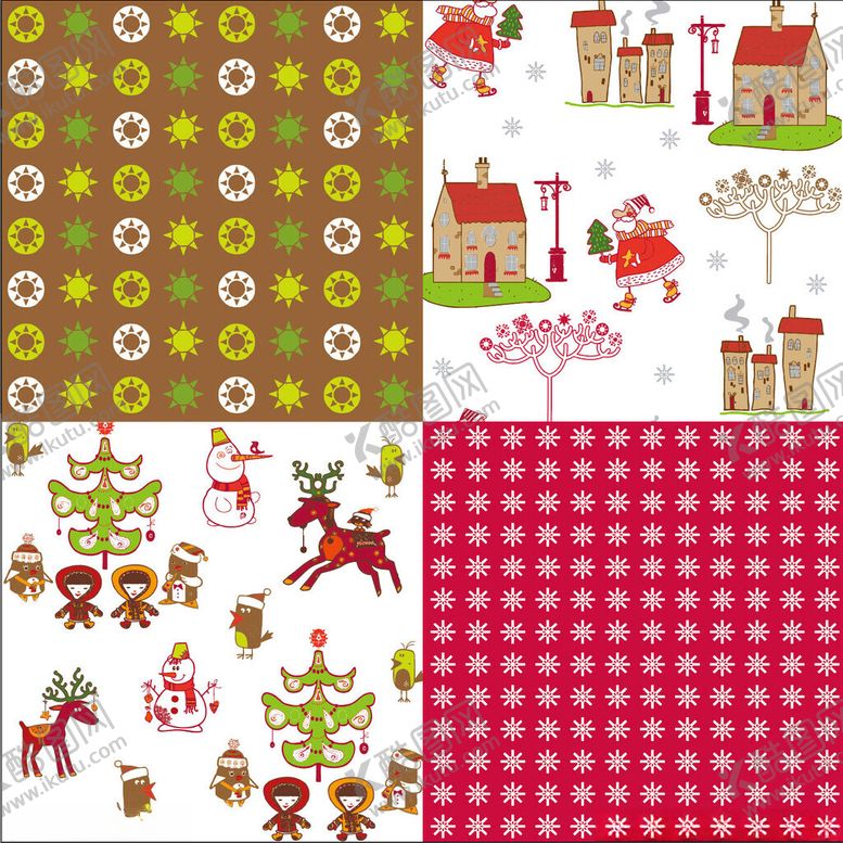 编号：43205411012318588169【酷图网】源文件下载-多彩花卉几何图案