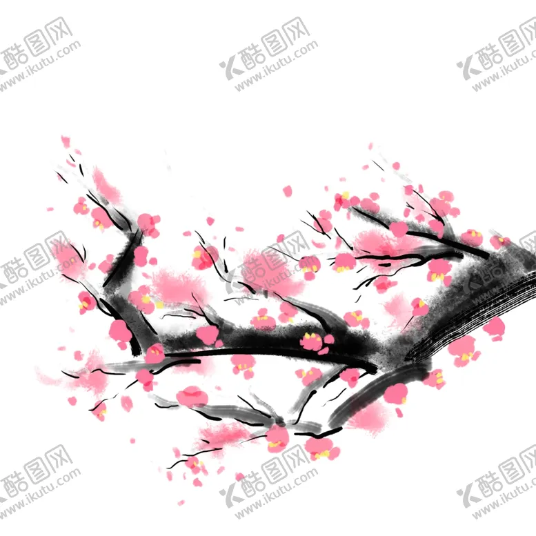 编号：66316311271622465149【酷图网】源文件下载-水墨梅花