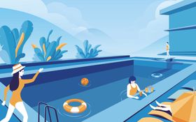 夏天泳池
