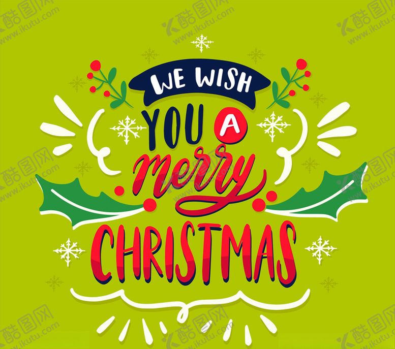 编号：54509810110338101568【酷图网】源文件下载-圣诞快乐艺术字