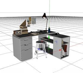 C4D模型办公桌