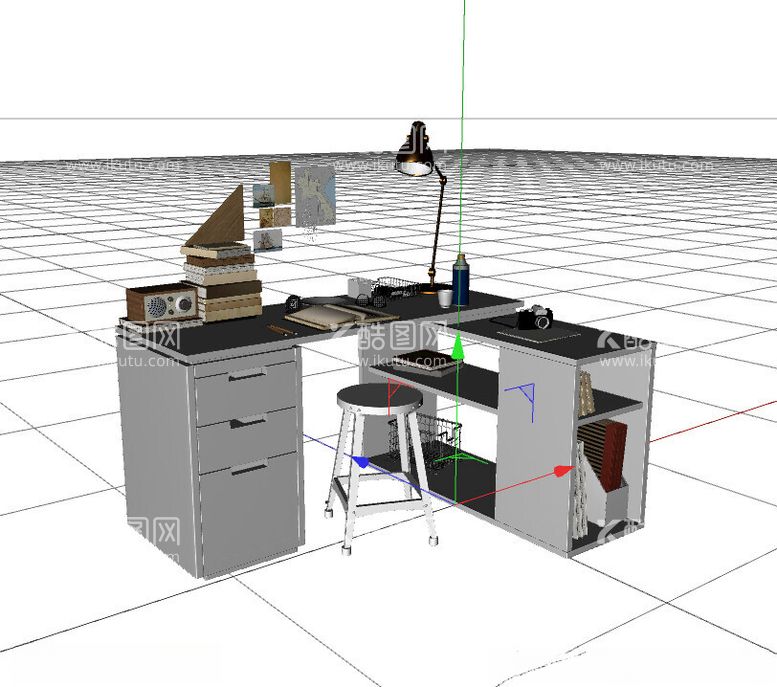 编号：24736802141309089630【酷图网】源文件下载-C4D模型办公桌