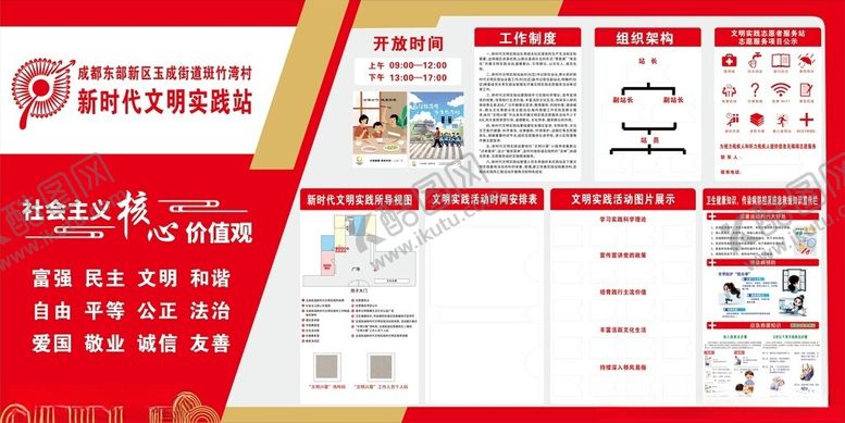 编号：77364812192325042721【酷图网】源文件下载-文明实践站展板