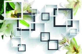 3D花背景墙