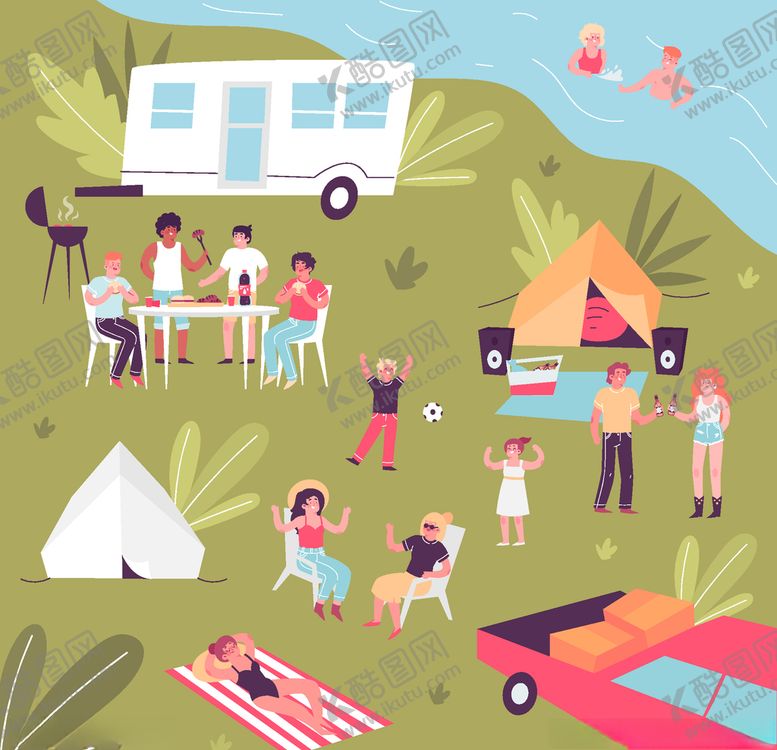 编号：89181410052307047411【酷图网】源文件下载-露营
