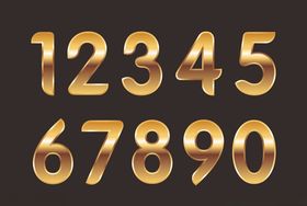 金色数字