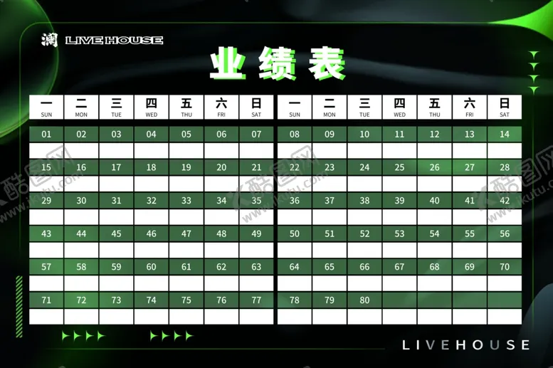 编号：39720109202126125479【酷图网】源文件下载-酒吧 业绩表
