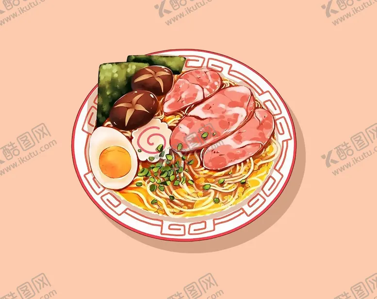 编号：20344701260026097596【酷图网】源文件下载-手绘火腿蛋碟头面
