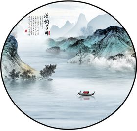 意境山水禅意水墨装饰画