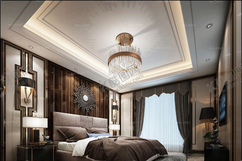 编号：18254111010724599614【酷图网】源文件下载-后现代卧室