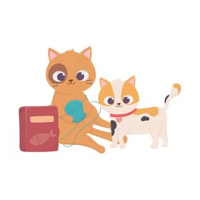 手绘卡通猫