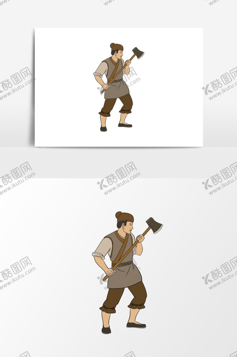 编号：39456607062341067663【酷图网】源文件下载-淡彩国画人物