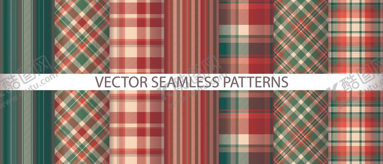 编号：86716209221940499083【酷图网】源文件下载-圣诞格子图案素材