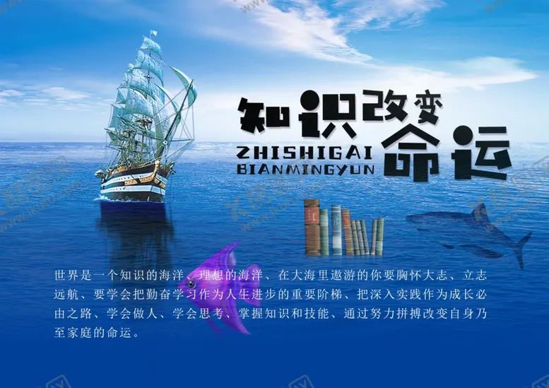 编号：67757706240914235731【酷图网】源文件下载-知识改变命运海报