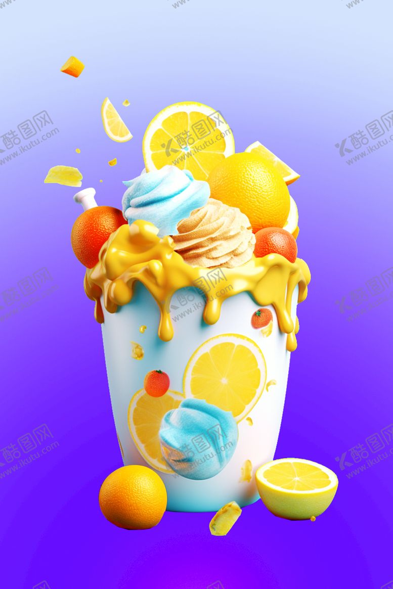 编号：90342109151518460286【酷图网】源文件下载-奶油冰激凌冰激淋