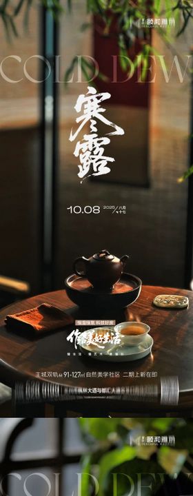 地产寒露节气海报