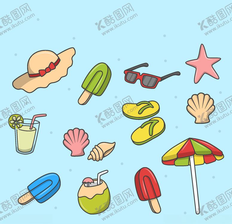 编号：26872009290514463521【酷图网】源文件下载-夏日元素